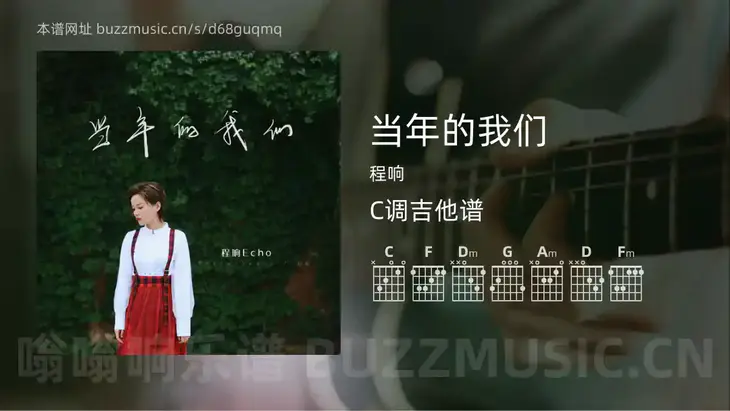 当年的我们吉他谱C调 程响 简单版