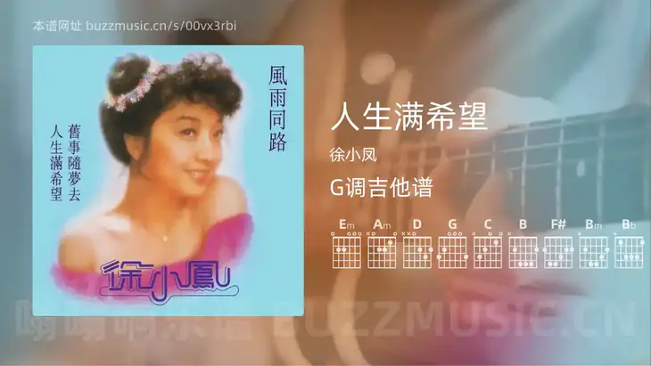 人生满希望吉他谱G调 徐小凤 简单版