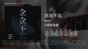 念念不忘吉他谱G调 杨小壮 简单版