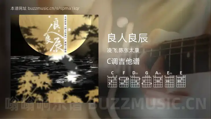 良人良辰吉他谱C调 凌飞,陈张太康 简单版