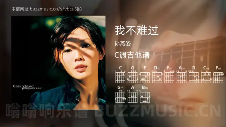 我不难过吉他谱C调 孙燕姿 简单版
