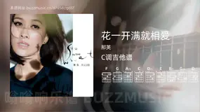 花一开满就相爱吉他谱C调 那英 简单版