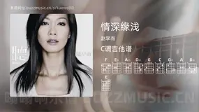 情深缘浅吉他谱C调 赵学而 简单版