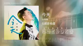 今天吉他谱G调 小阿枫 简单版