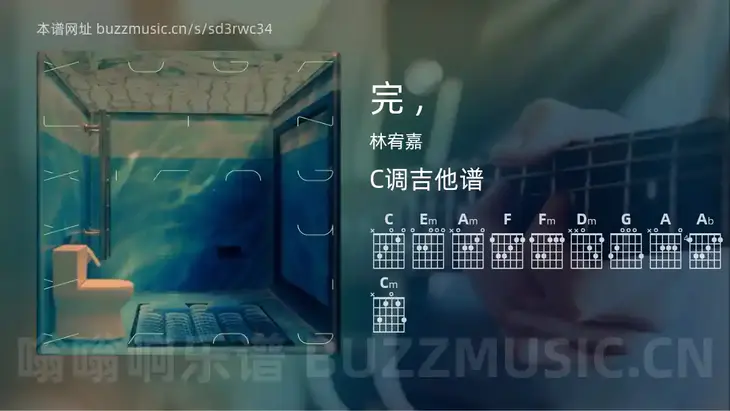 完 ,吉他谱C调 林宥嘉 简单版