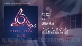 海岸吉他谱C调 高姗 简单版
