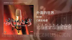 外面的世界吉他谱C调 莫文蔚 简单版