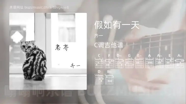 假如有一天吉他谱C调 齐一 简单版