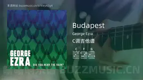 Budapest吉他谱C调 George Ezra 简单版