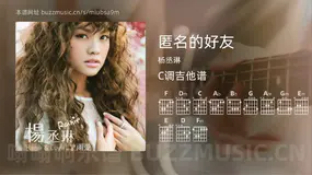 匿名的好友吉他谱C调 杨丞琳 简单版