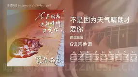 不是因为天气晴朗才爱你吉他谱G调 理想混蛋 简单版