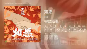 如愿吉他谱G调 王菲 简单版