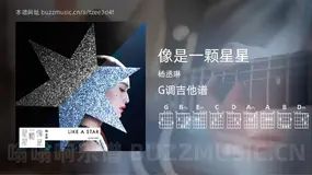 像是一颗星星吉他谱G调 杨丞琳 简单版