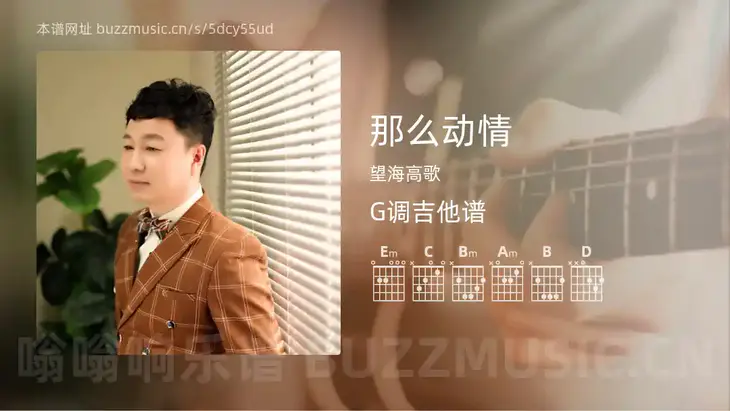 那么动情吉他谱G调 望海高歌 简单版