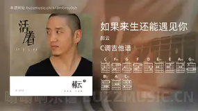 如果来生还能遇见你吉他谱C调 郝云 简单版