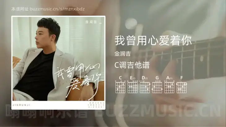 我曾用心爱着你吉他谱C调 金润吉 简单版