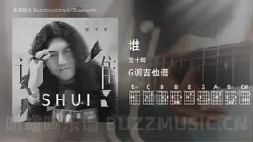 谁吉他谱G调 雪十郎 简单版