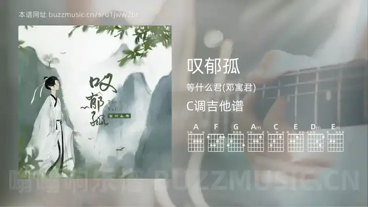 叹郁孤吉他谱C调 等什么君(邓寓君) 简单版