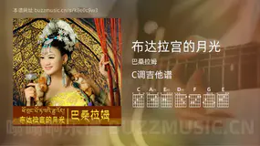 布达拉宫的月光吉他谱C调 巴桑拉姆 简单版