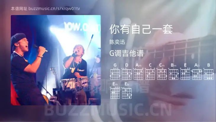 你有自己一套 陈奕迅 吉他谱G调简单版