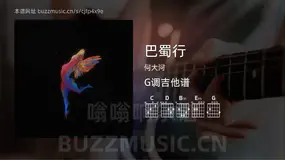 巴蜀行 何大河 吉他谱G调简单版