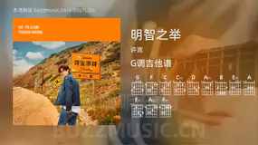 明智之举 许嵩 吉他谱G调简单版