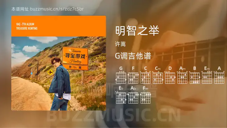 明智之举 许嵩 吉他谱G调简单版