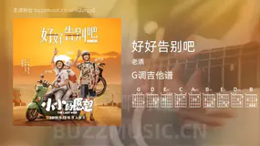 好好告别吧吉他谱G调 老酒 简单版