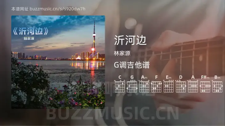沂河边 林家源 吉他谱G调简单版