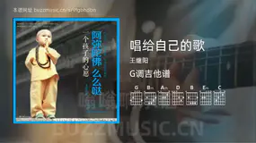 唱给自己的歌 王继阳 吉他谱G调简单版
