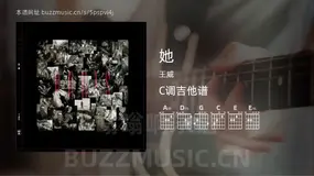 她 王威 吉他谱C调简单版