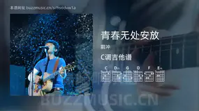 青春无处安放吉他谱C调 前冲 简单版