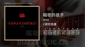 唱歌的孩子 谣乐队 吉他谱C调简单版