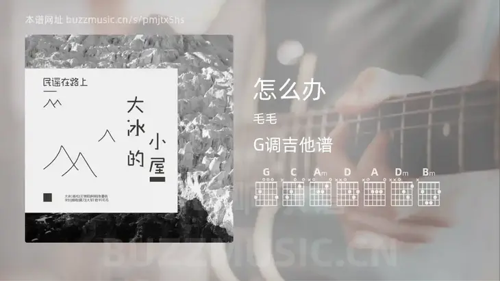 怎么办 毛毛 吉他谱G调简单版