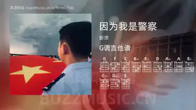 因为我是警察 彭沛 吉他谱G调简单版