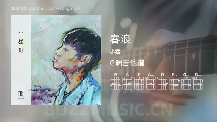 春浪 小猛 吉他谱G调简单版