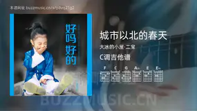 城市以北的春天 大冰的小屋·二宝 吉他谱C调简单版