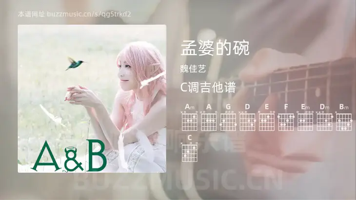 孟婆的碗吉他谱C调 魏佳艺 简单版