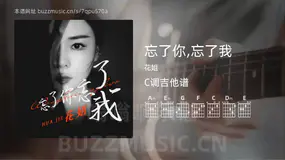 忘了你,忘了我 花姐 吉他谱C调简单版