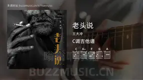 老头说 王大冲 吉他谱C调简单版