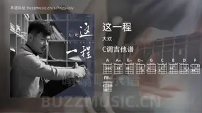 这一程 大欢 吉他谱C调简单版