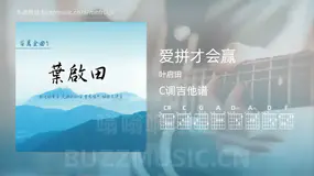 爱拼才会赢 叶启田 吉他谱C调简单版