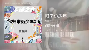 归来仍少年 郭重开 吉他谱G调简单版