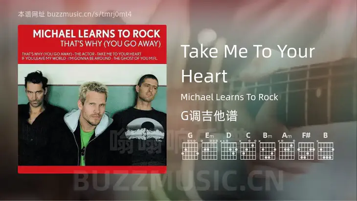 Take Me To Your Heart吉他谱G调 Michael Learns To Rock 简单版