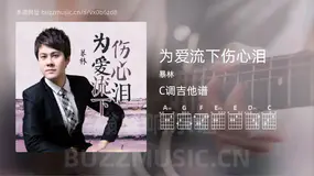 为爱流下伤心泪 暴林 吉他谱C调简单版