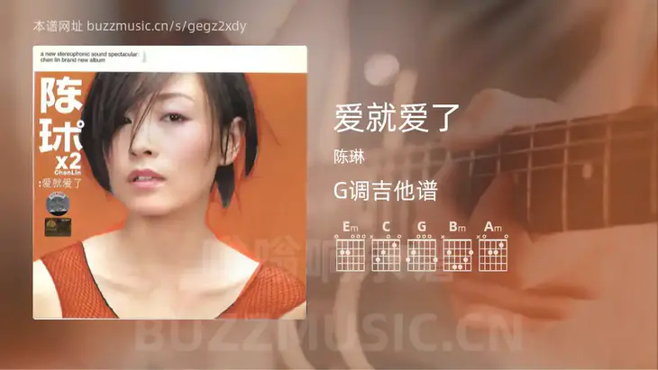 爱就爱了 陈琳 吉他谱G调简单版