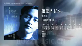 但愿人长久 张国荣 吉他谱C调简单版