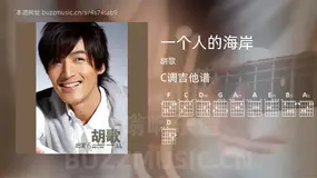 一个人的海岸 胡歌 吉他谱C调简单版