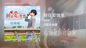 醉在爱情里 赵雨航 吉他谱G调简单版