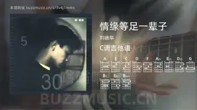 情缘等足一辈子 刘德华 吉他谱C调简单版